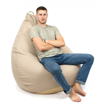 Кресло Груша Лофт Крем XXXL